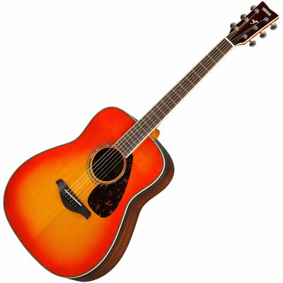Yamaha FG830 Spruce and Rosewood Dreadnought Acoustic Guitar in Autumn Burst