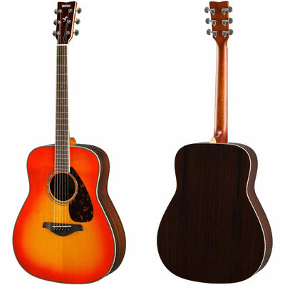 Yamaha FG830 Spruce and Rosewood Dreadnought Acoustic Guitar in Autumn Burst