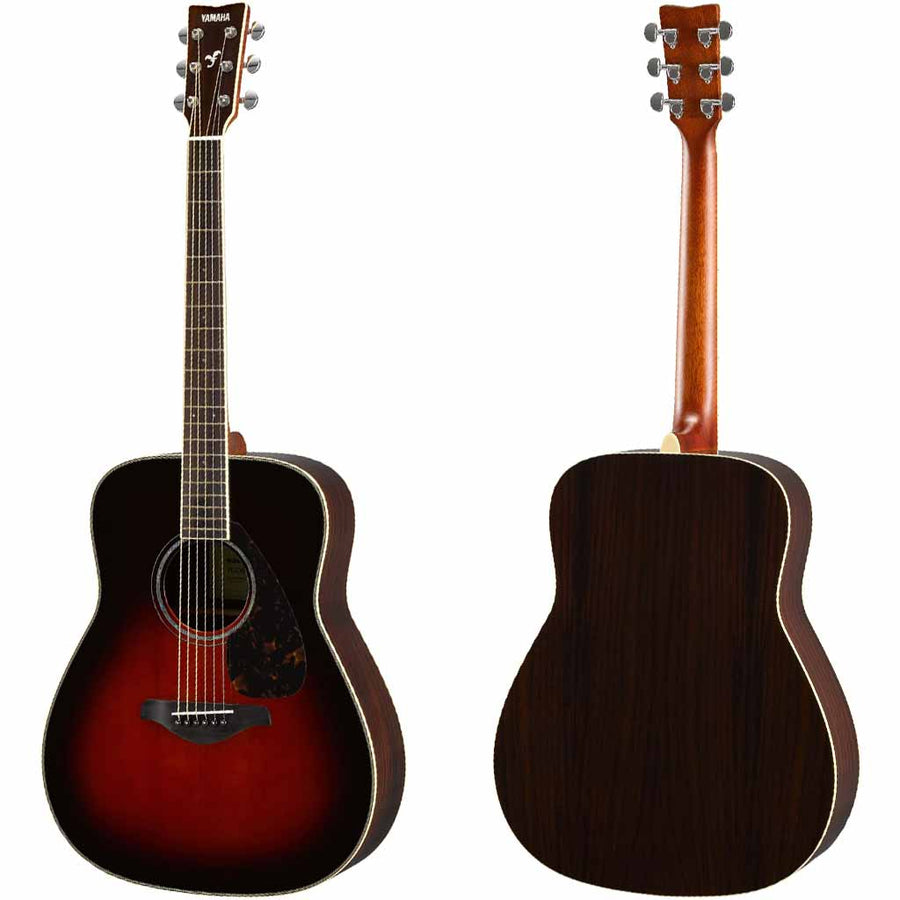 Yamaha FG830 Spruce and Rosewood Dreadnought Acoustic Guitar in Tobacco Brown Sunburst