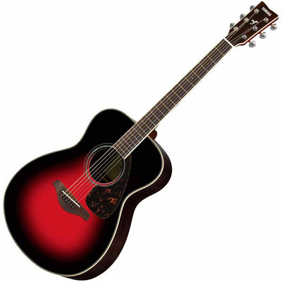 Yamaha FS830 Spruce and Rosewood Concert Acoustic Guitar in Dusk Sun Red