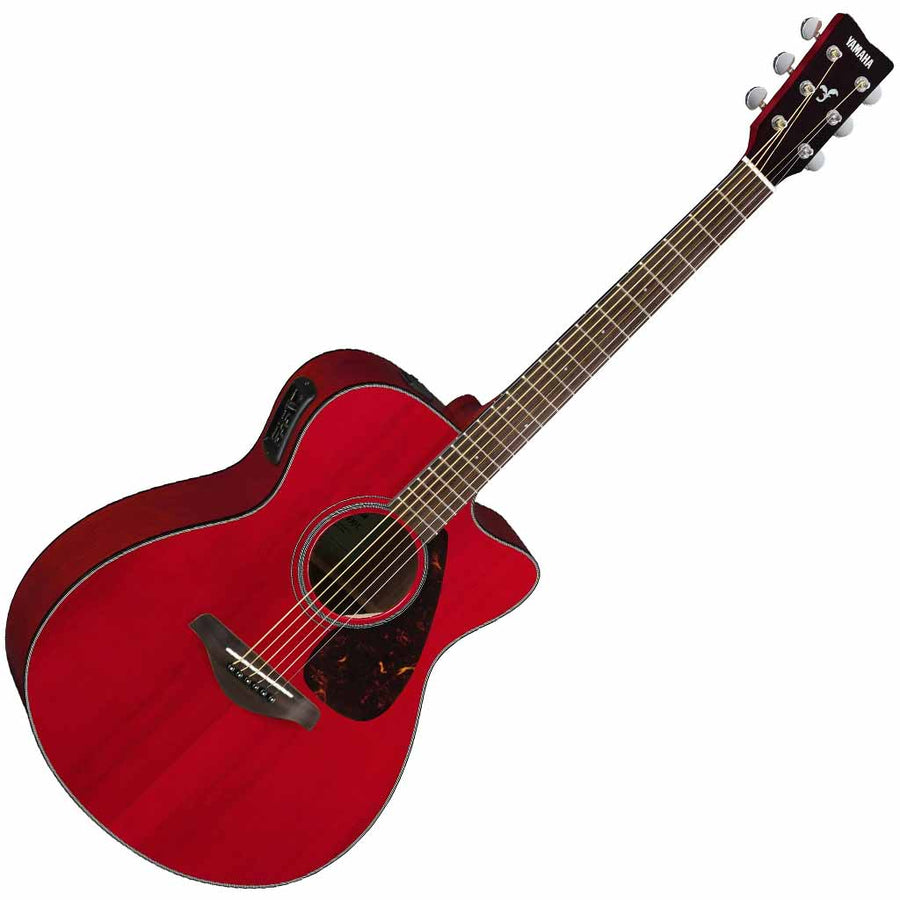Yamaha FSX800C Spruce and Nato Concert Acoustic Guitar in Ruby Red