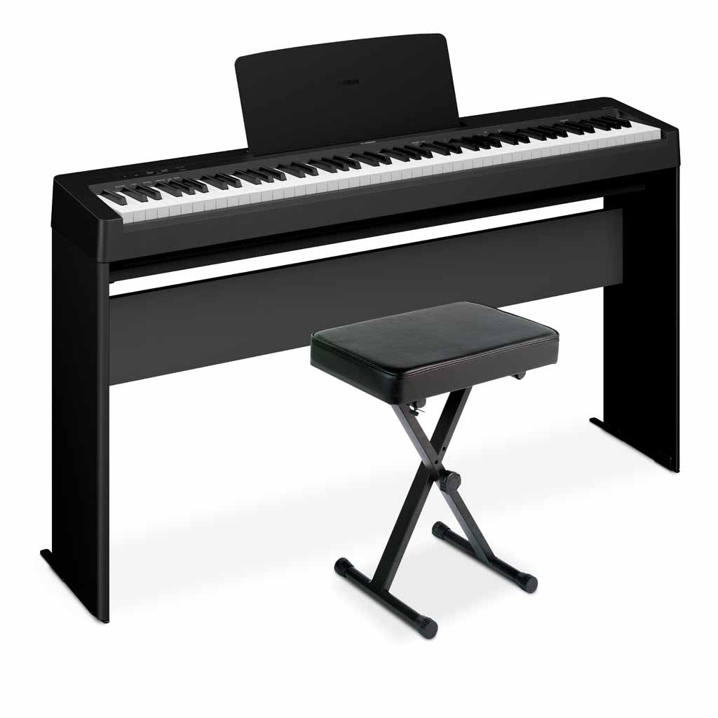 Yamaha P-143 88-Key Digital Piano Bundle with Stand and Bench