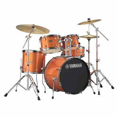 Yamaha Rydeen 5-Piece Acoustic Drum Set with 20" Bass Drum in Orange Glitter