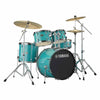 Yamaha Rydeen 5-Piece Acoustic Drum Set with 20" Bass Drum in Turquoise Glitter