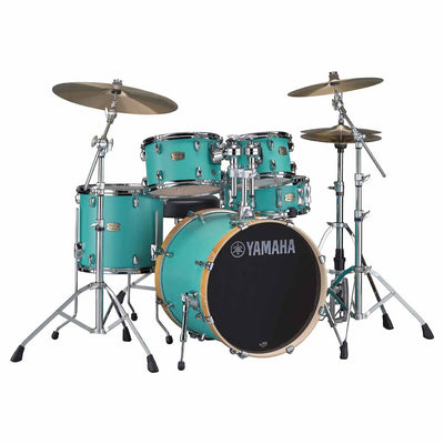 Yamaha Stage Custom Birch 5 Piece Drum Kit in Matte Surf Green