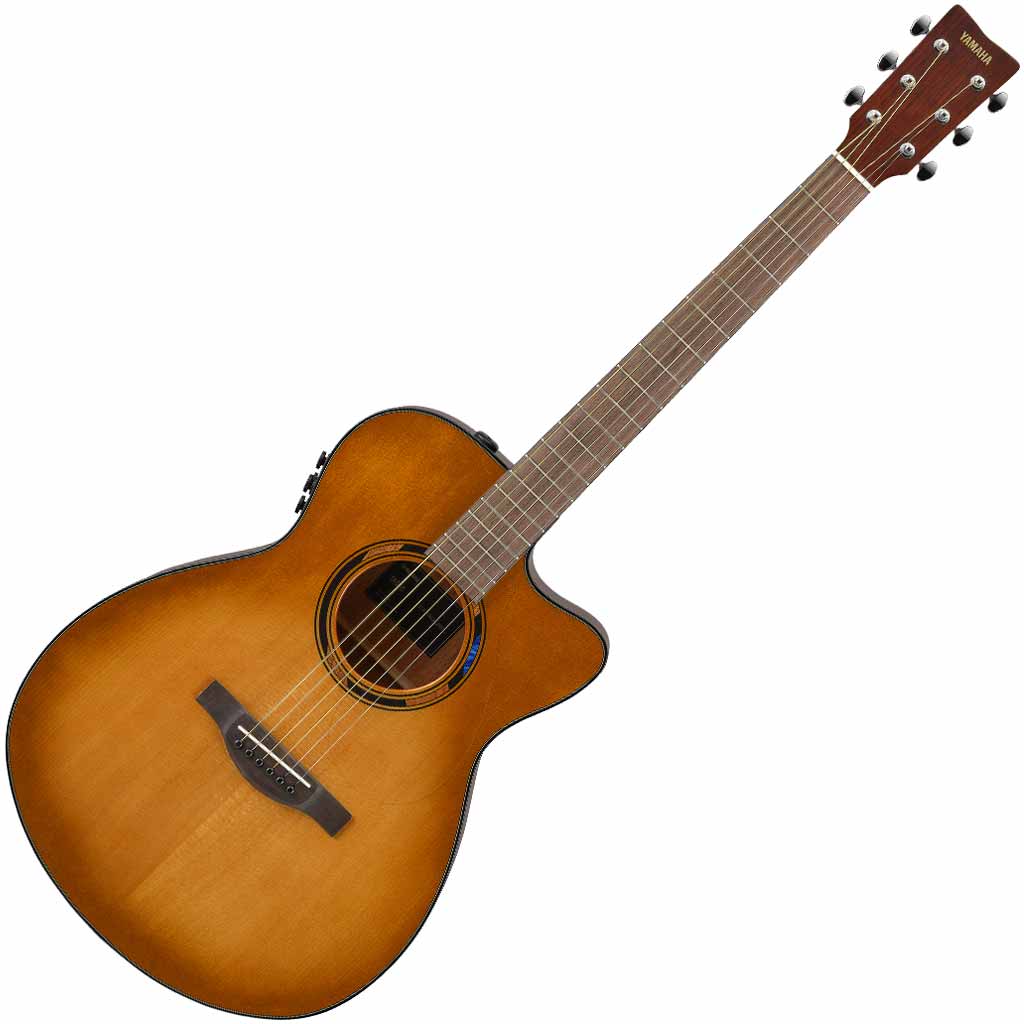 Yamaha TAS1 C Concert TransAcoustic Guitar in Sand Burst