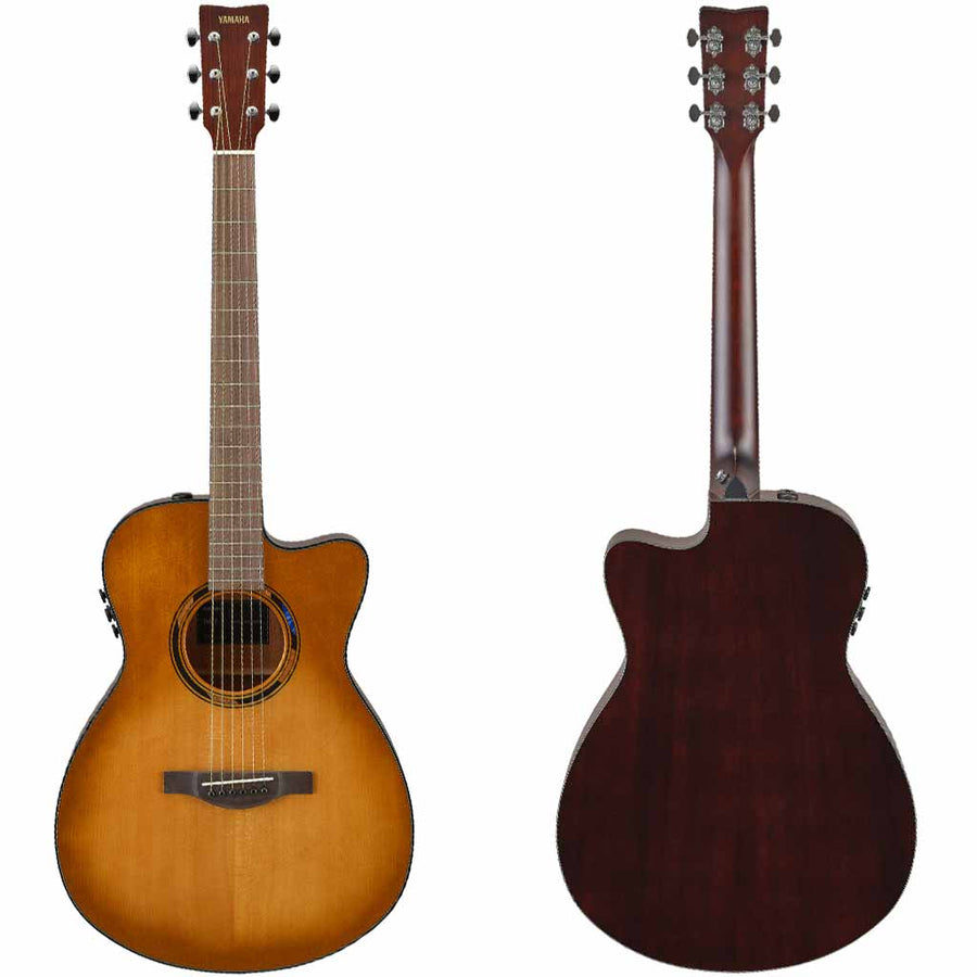 Yamaha TAS1 C Concert TransAcoustic Guitar in Sand Burst
