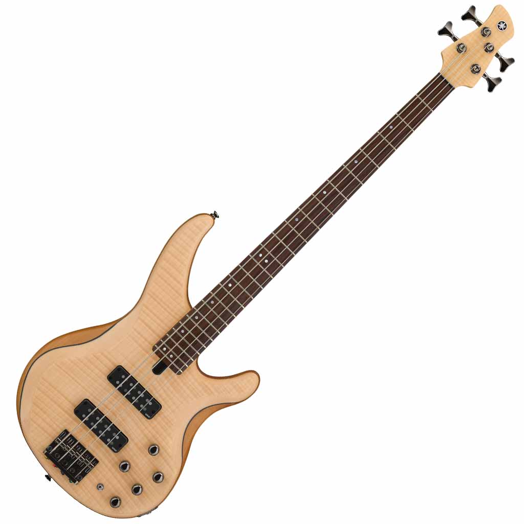 Yamaha TRBX604FM 4-String Bass Guitar with Flamed Maple Top in Natural Satin