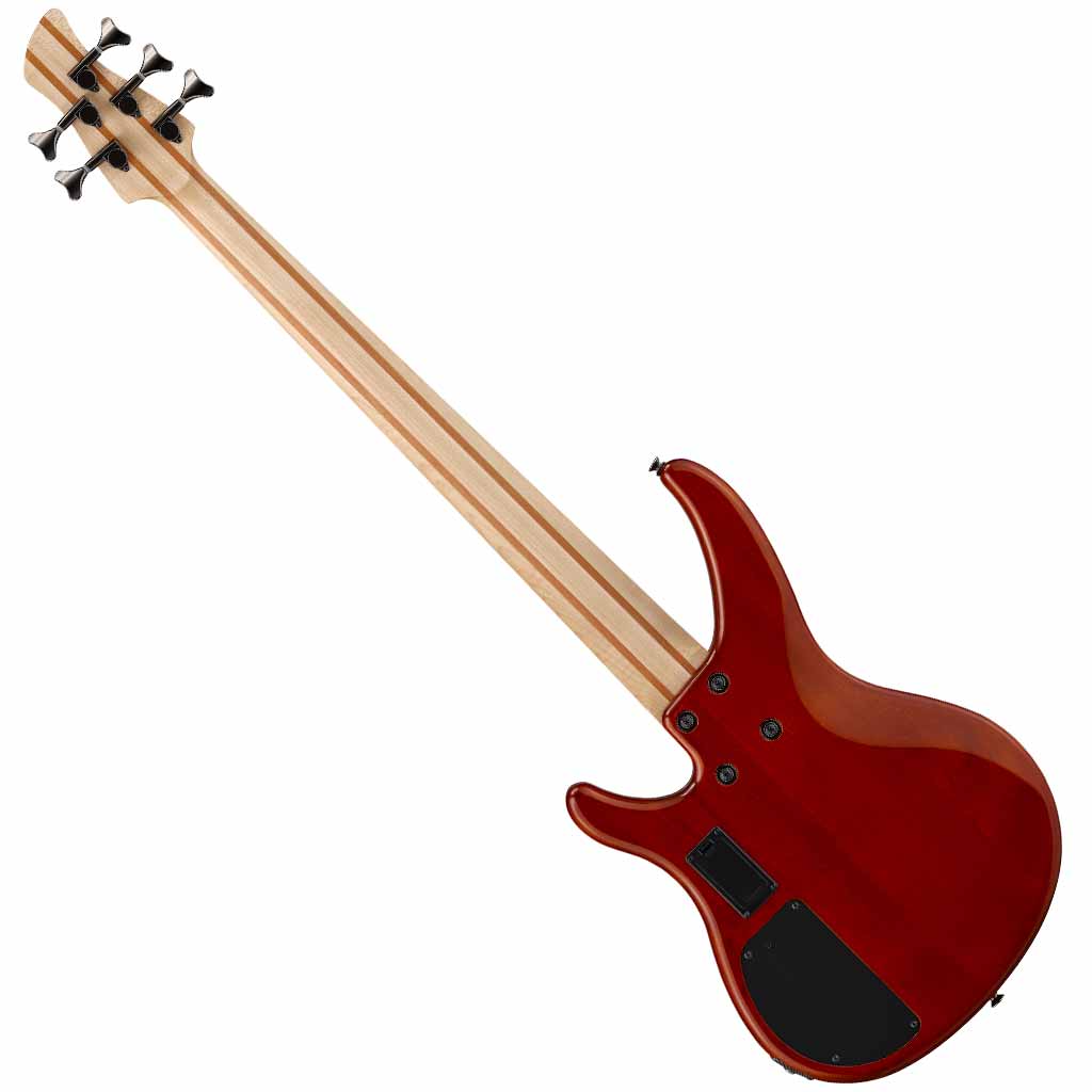Yamaha TRBX605FM 5-String Bass Guitar with Flame Maple Top in Caramel Brown