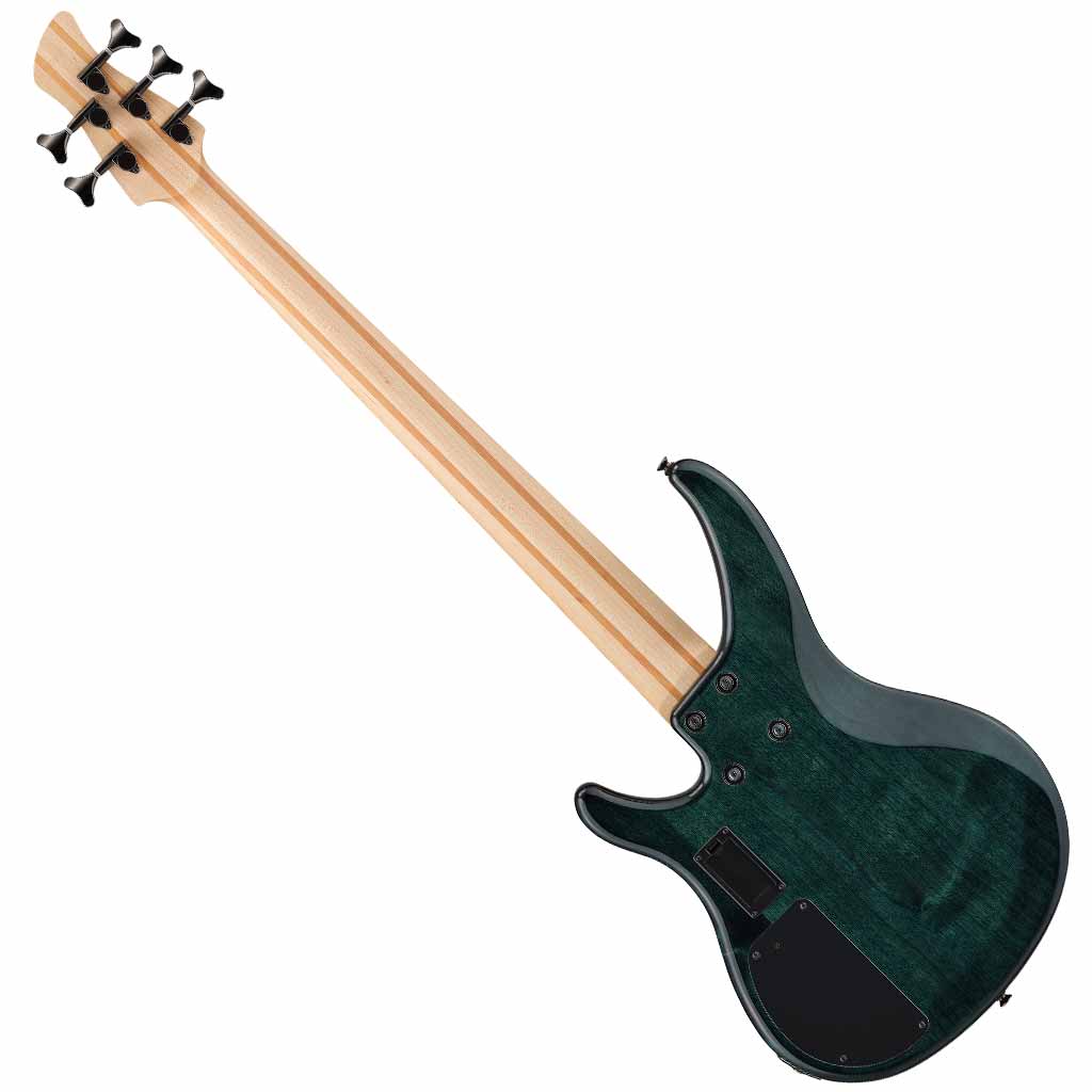 Yamaha TRBX605FM 5-String Bass Guitar with Flame Maple Top in Indigo Blue