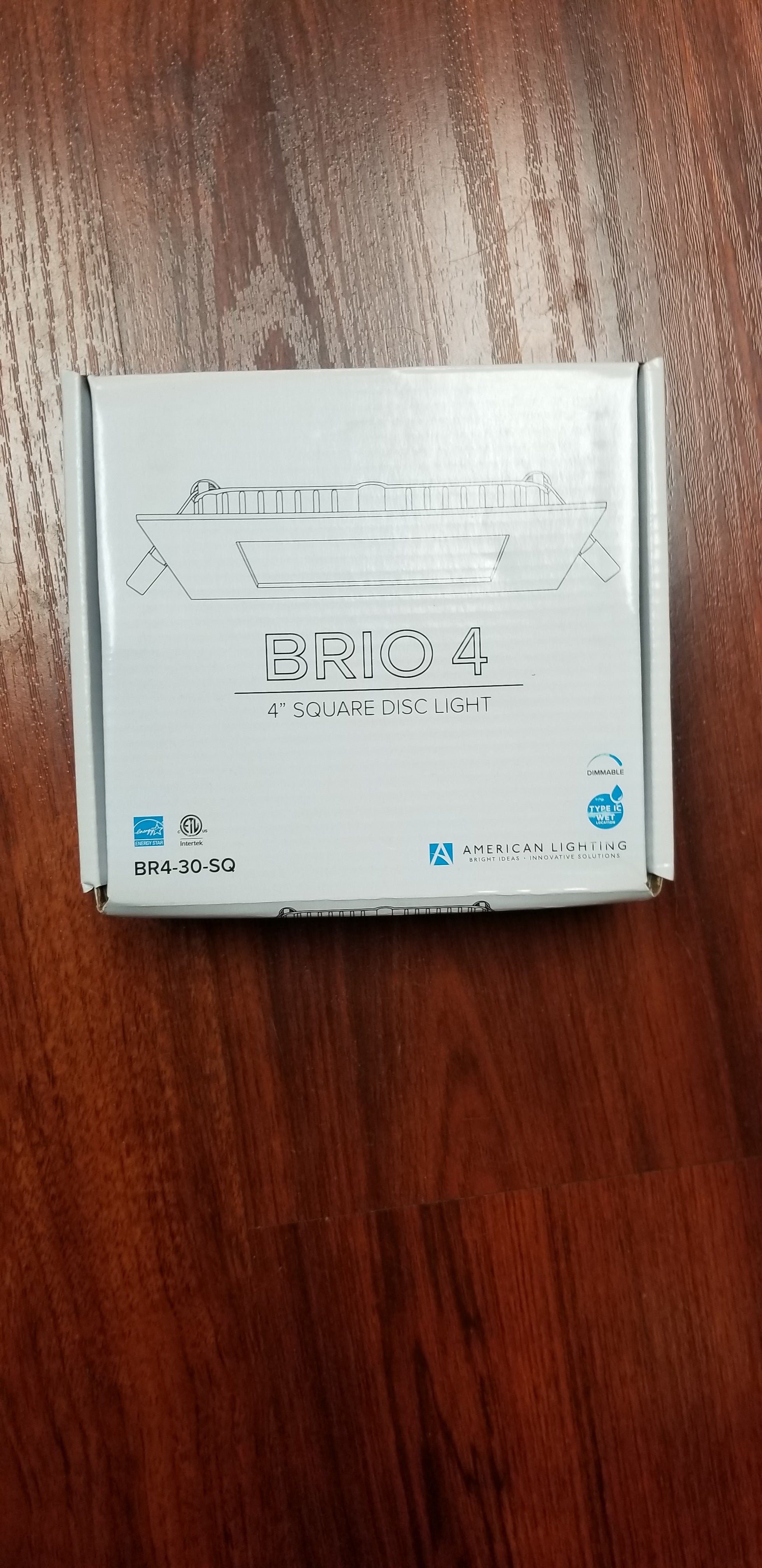 American Lighting BR4-30-SQ BRIO 4 4" Square Disc Light - Box of 12