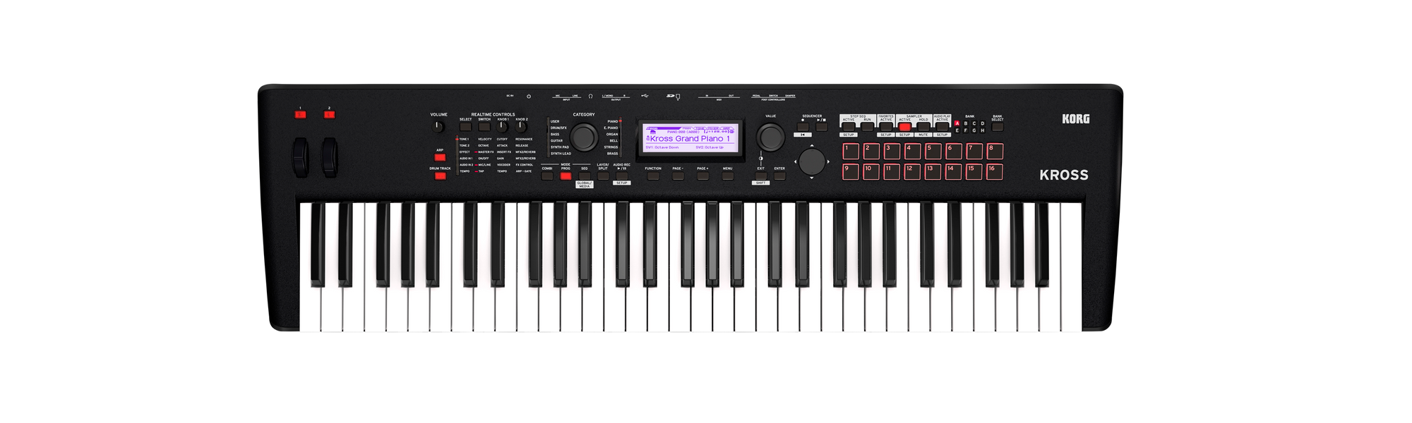 Korg Kross 2-61 MB 61 Key Synthesizer Workstation-Super Matte Black