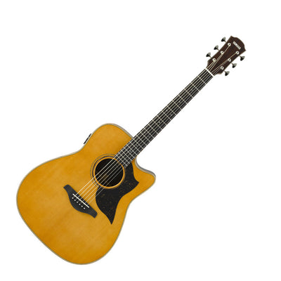 Yamaha A5R All Solid Dreadnought Acoustic Electric Guitar with Hard Case in Vintage Natural