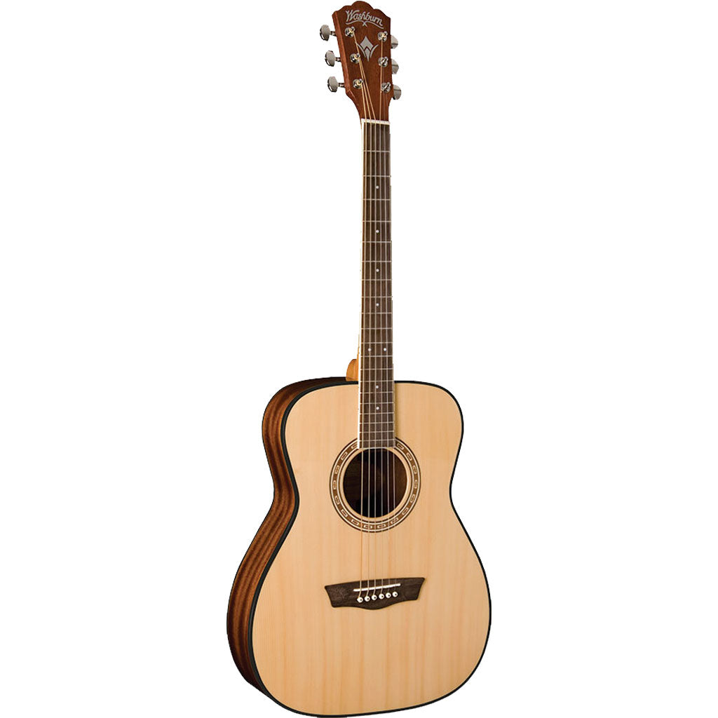 Washburn Apprentice Series AF5K Folk Body Acoustic Guitar in Natural