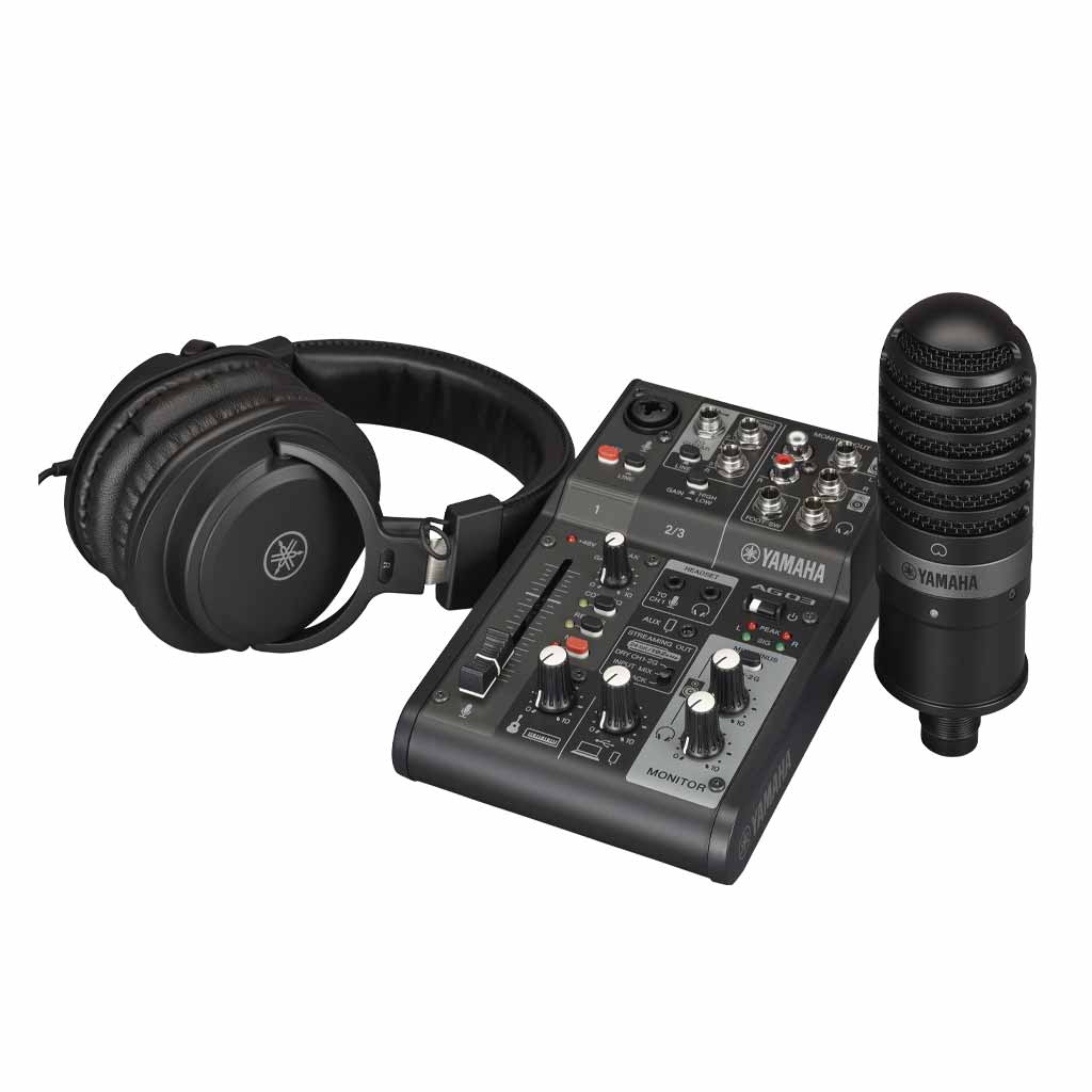 Yamaha AG03MK2 USB Loopback Live Streaming Kit in Black