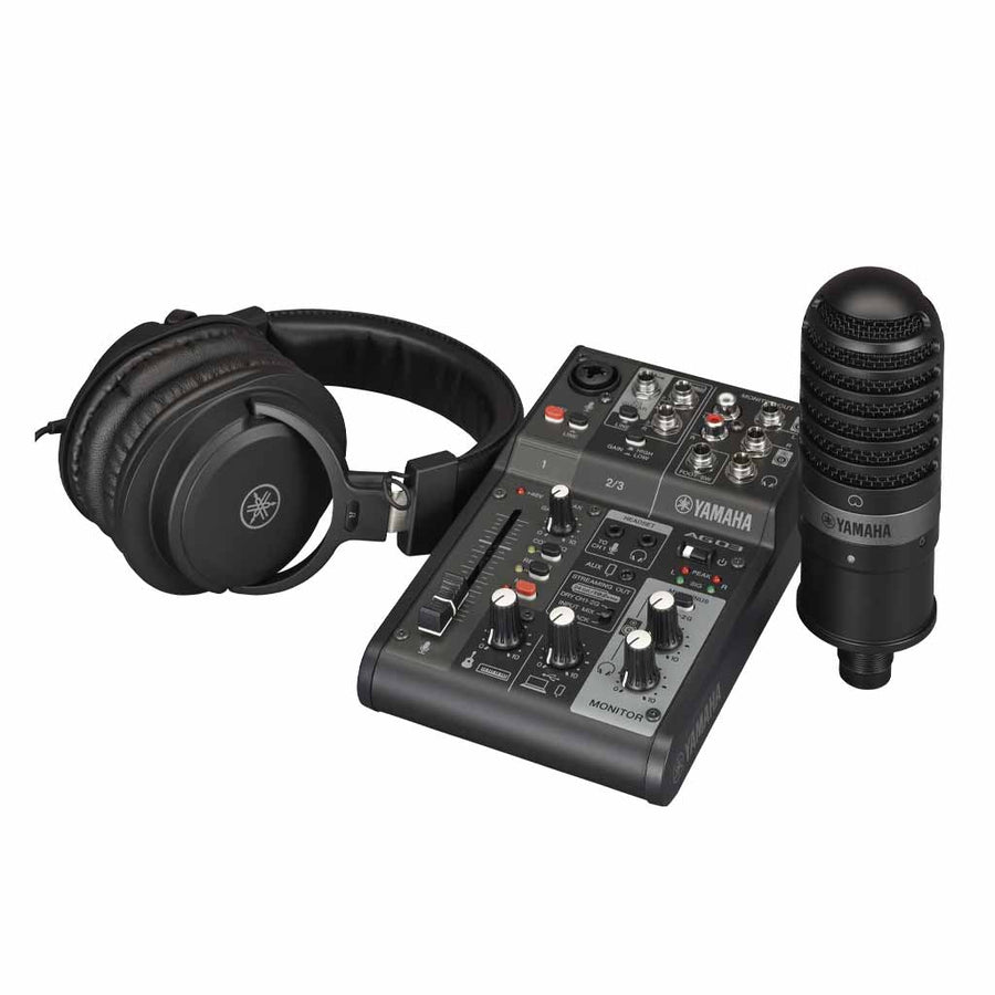 Yamaha AG03MK2 USB Loopback Live Streaming Kit in Black