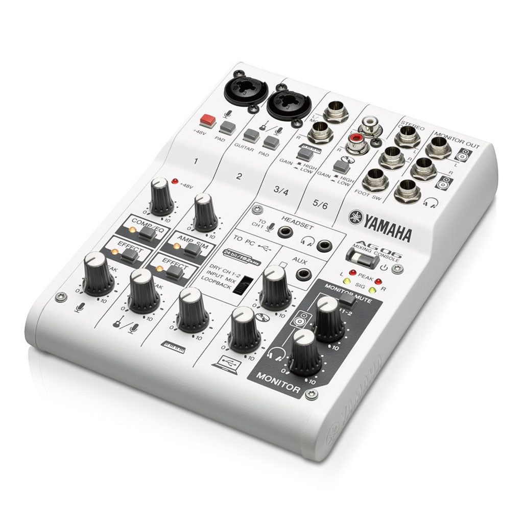 Yamaha AG06 6-Channel Mixer/USB Interface for iOS/Mac/PC
