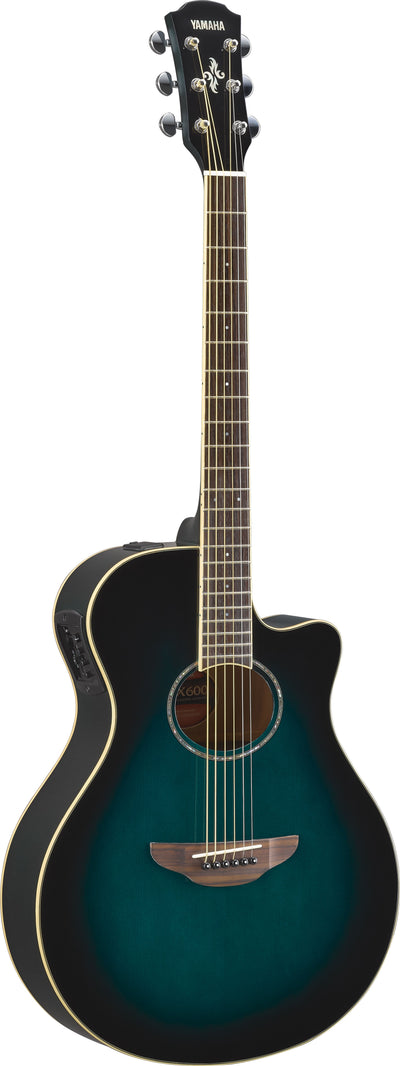 Yamaha APX600 Oriental Blue Burst Thinline Acoustic Electric Guitar