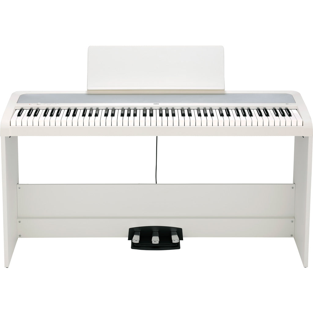 Korg B2SP 88-Key Portable Digital Piano w/Stand and Pedal in White