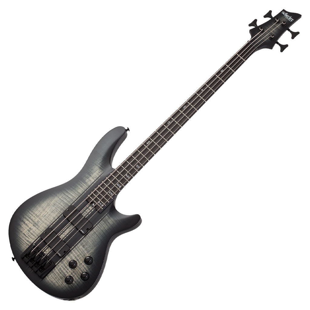 Schecter C-4 GT 4-String Bass Guitar in Satin Charcoal Burst