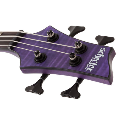 Schecter C-4 GT 4-String Bass Guitar in Satin Trans Purple