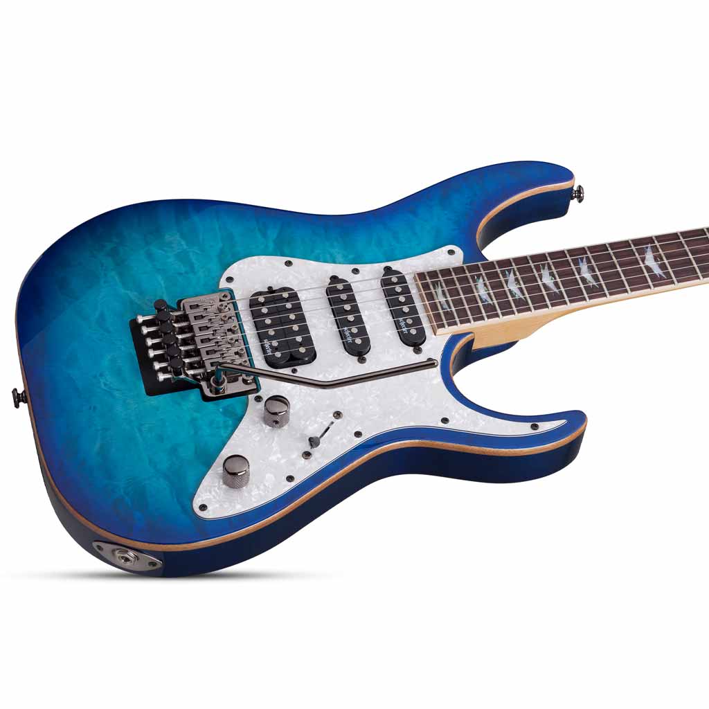 Schecter Banshee 6 FR Extreme Electric Guitar w/Floyd Rose - Ocean Blue  Burst Schecter Guitar Research Electric Guitar Attractive, loud, and  aggressive, the Schecter Banshee 6 Extreme FR comes fully loaded and