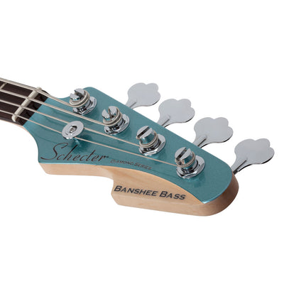 Schecter Banshee Bass Short Scale 4-String Bass Guitar in Vintage Pelham Blue