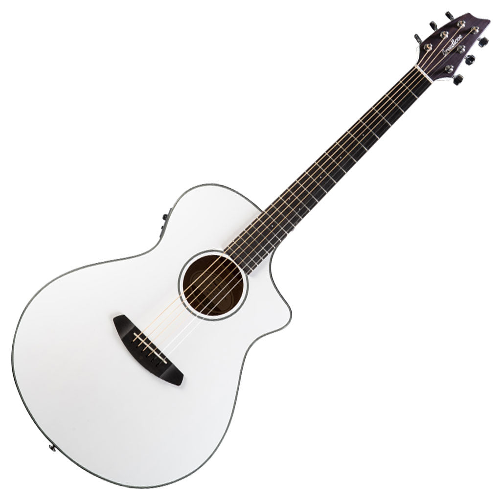 Breedlove Discovery Concert Satin White Limited Edition Acoustic Electric Guitar