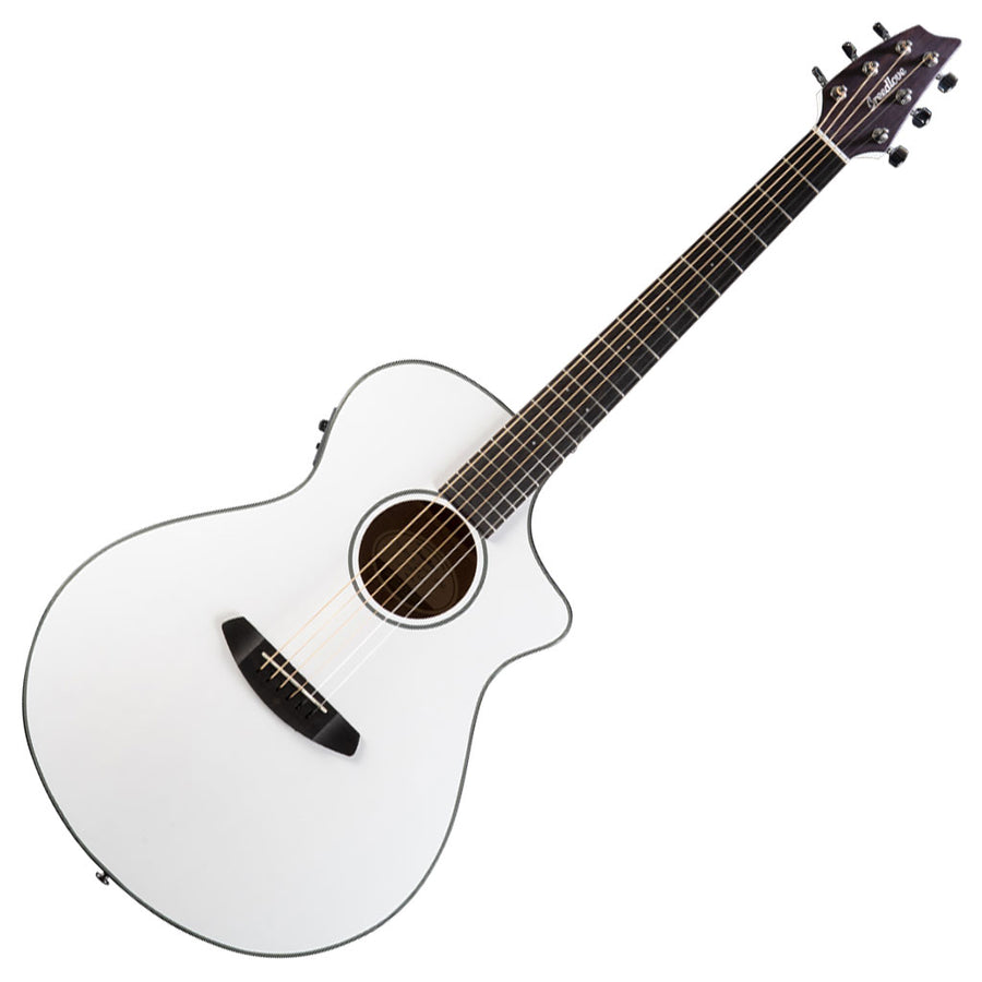 Breedlove Discovery Concert Satin White Limited Edition Acoustic Electric Guitar