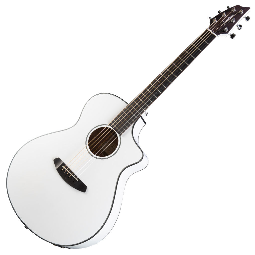 Breedlove Discovery Concert Satin White Limited Edition Acoustic Electric Guitar