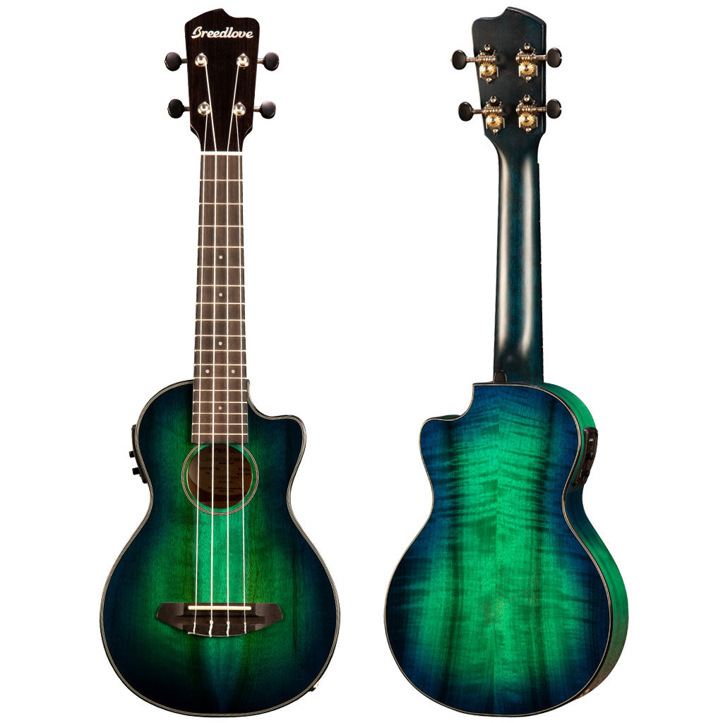 Breedlove Lu'au Concert CE 'Lagoon Burst' All Myrtlewood Ukulele