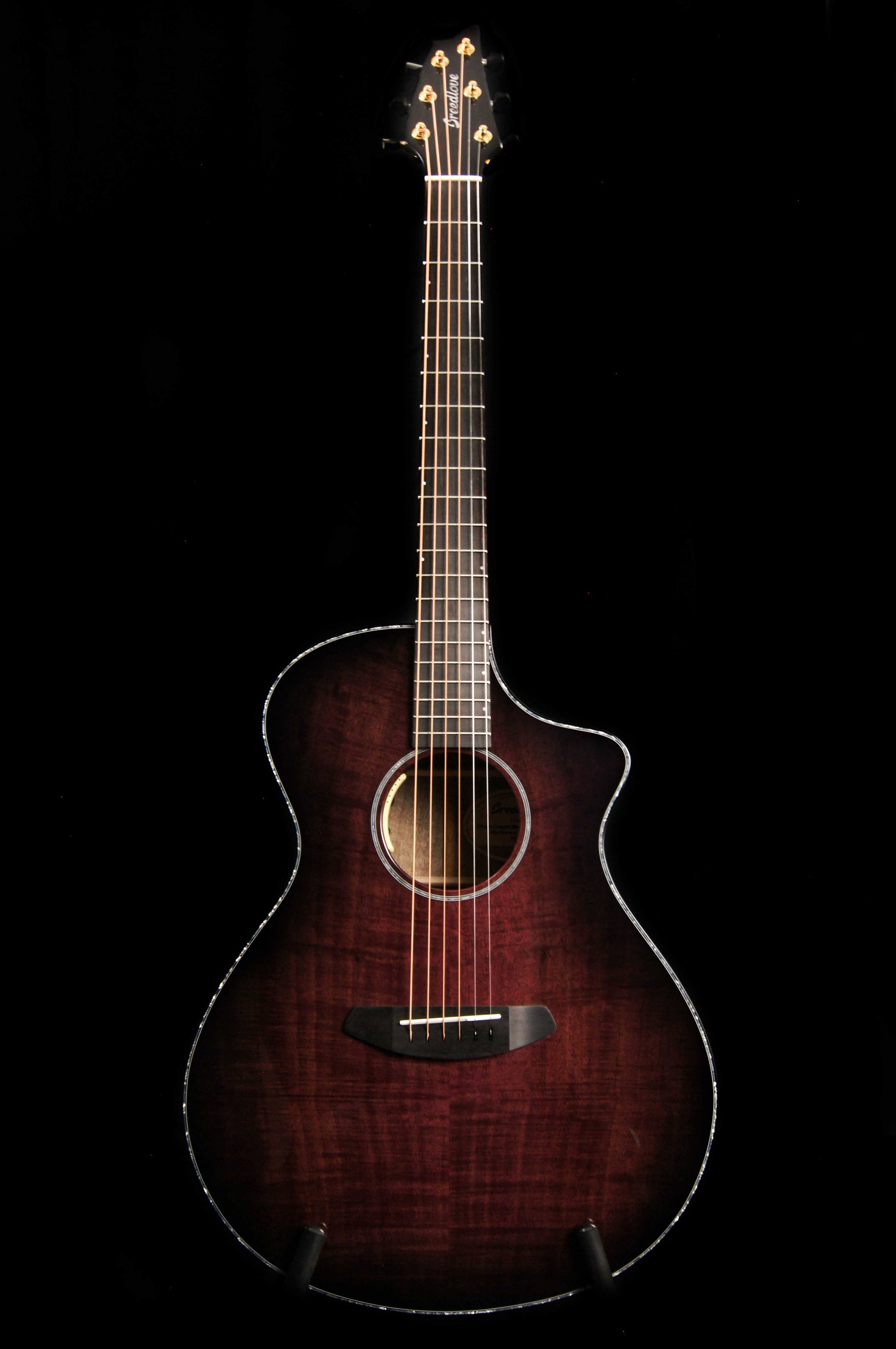 Breedlove Oregon Concert CE Black Cherry All Myrtlewood Limited Edition Acoustic Electric Guitar