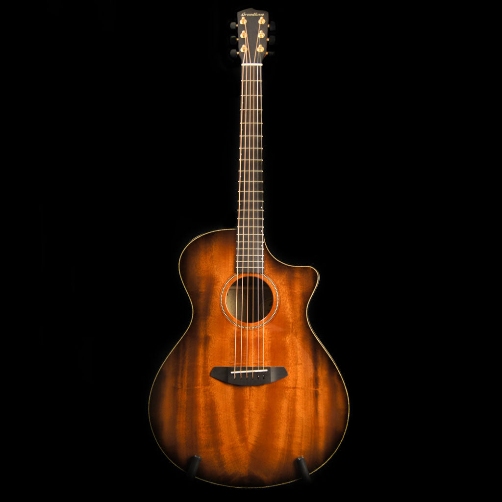 Breedlove Oregon Concerto CE Bourbon All Myrtlewood Acoustic Electric Guitar - Includes Case