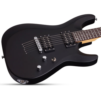 Schecter C-6 Deluxe Series Electric Guitar in Satin Black