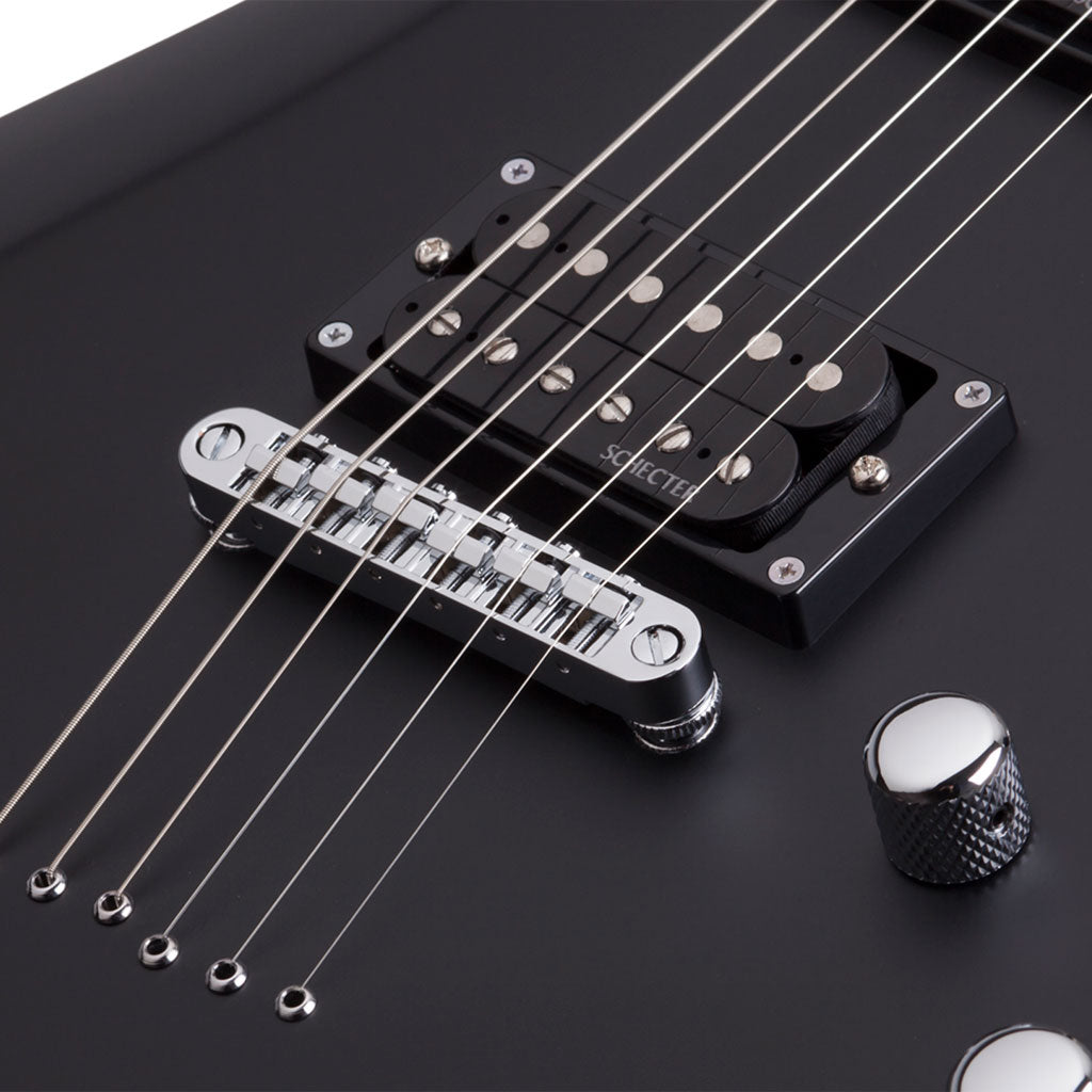 Schecter C-6 Deluxe Series Electric Guitar in Satin Black