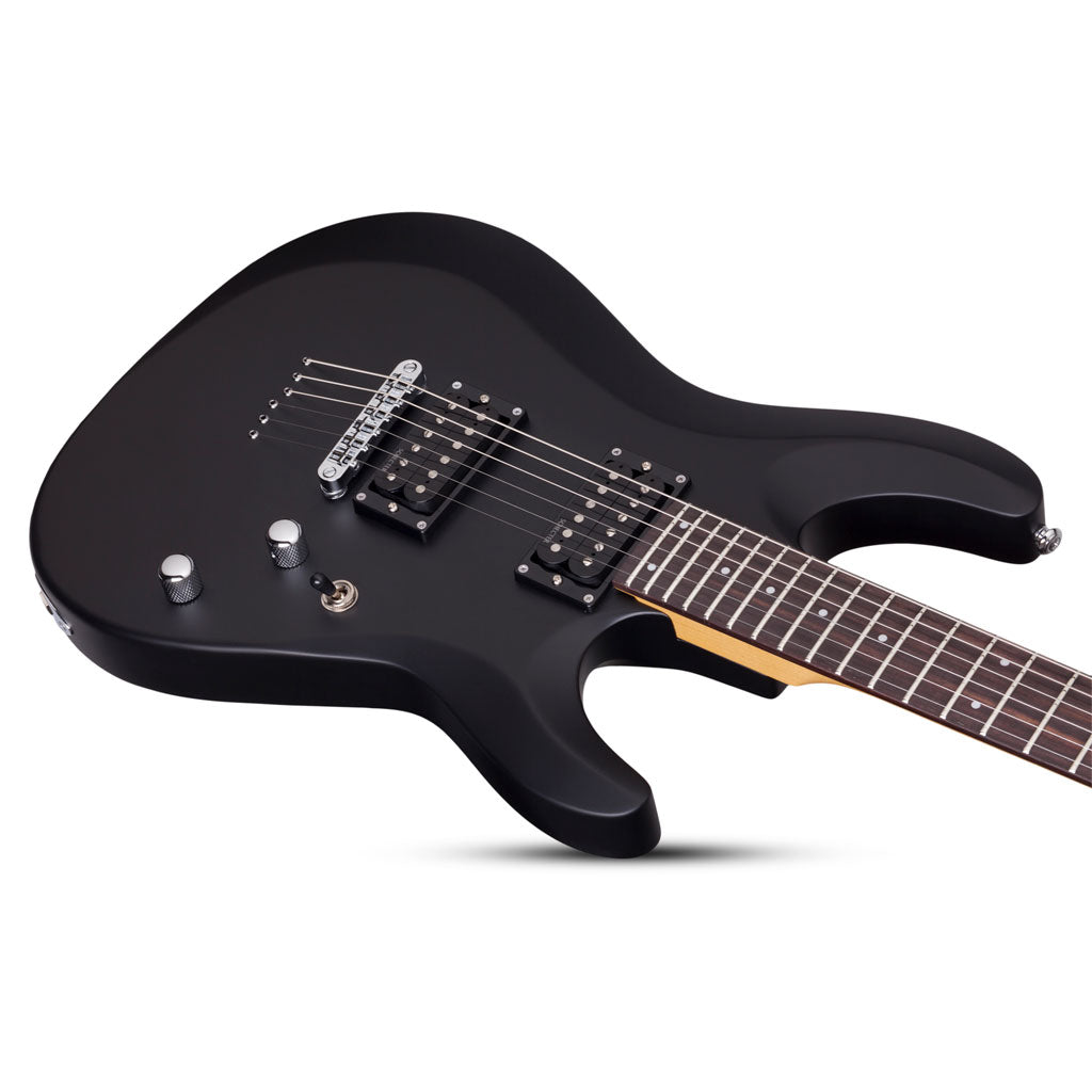 Schecter C-6 Deluxe Series Electric Guitar in Satin Black