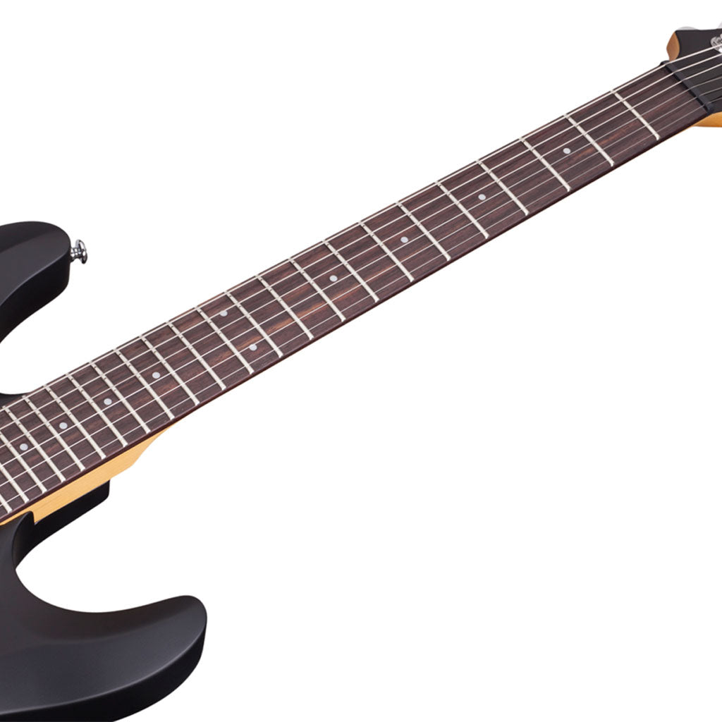 Schecter C-6 Deluxe Series Electric Guitar in Satin Black