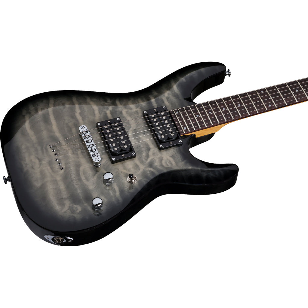 Schecter C-6 Plus Series Electric Guitar in Charcoal Burst