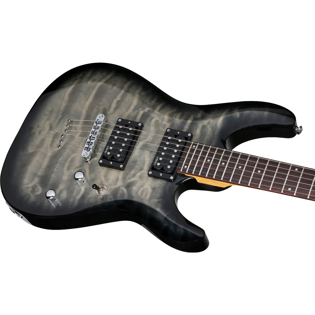 Schecter C-6 Plus Series Electric Guitar in Charcoal Burst