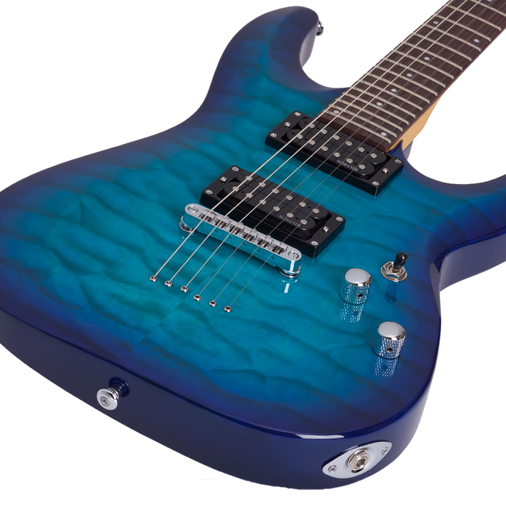 Schecter C-6 Plus Series Electric Guitar - Ocean Blue Burst