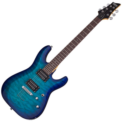 Schecter C-6 Plus Series Electric Guitar in Ocean Blue Burst