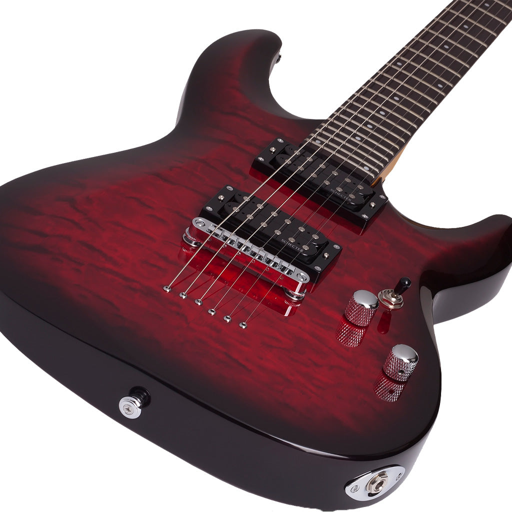 Schecter C-6 Plus Series Electric Guitar in See Thru Cherry Burst