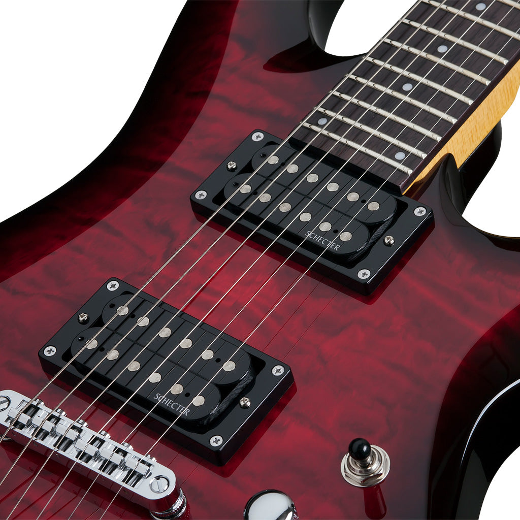 Schecter C-6 Plus Series Electric Guitar in See Thru Cherry Burst
