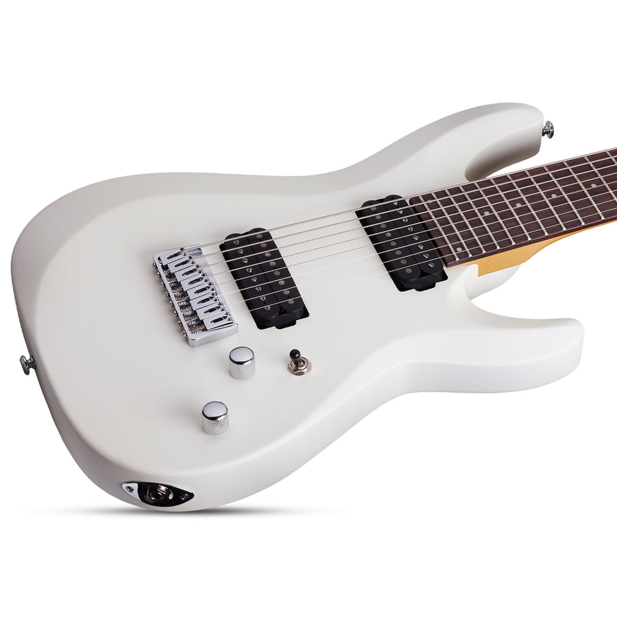 Schecter C-8 Deluxe Series 8-String Guitar in Satin White