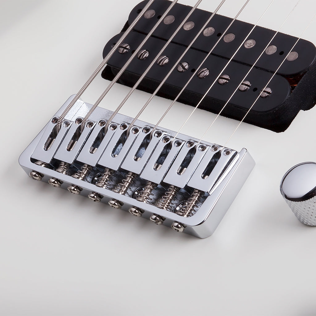 Schecter C-8 Deluxe Series 8-String Guitar in Satin White