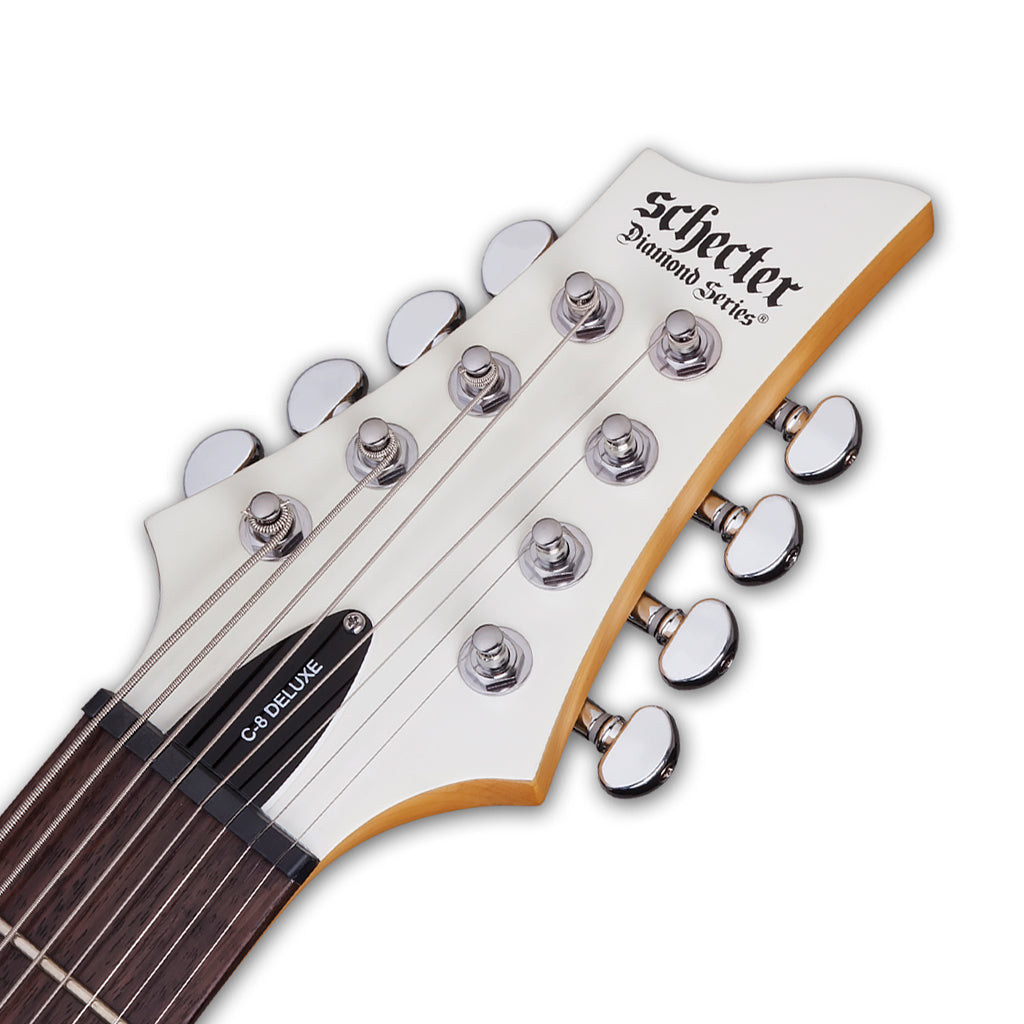 Schecter C-8 Deluxe Series 8-String Guitar in Satin White