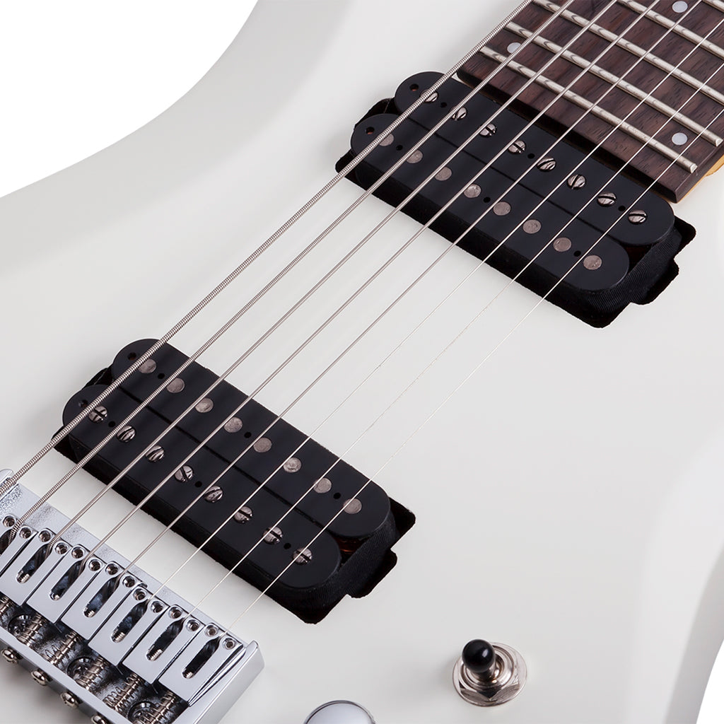 Schecter C-8 Deluxe Series 8-String Guitar in Satin White