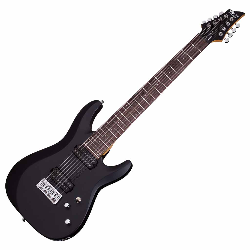 Schecter C-8 Deluxe Series 8-String Guitar in Satin Black