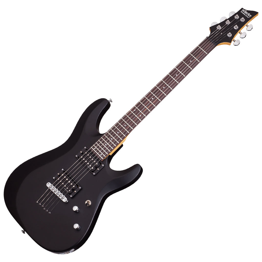 Schecter C-6 Deluxe Series Electric Guitar in Satin Black