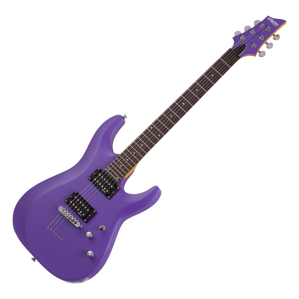 Schecter C-6 Deluxe Series Electric Guitar in Satin Dark Purple